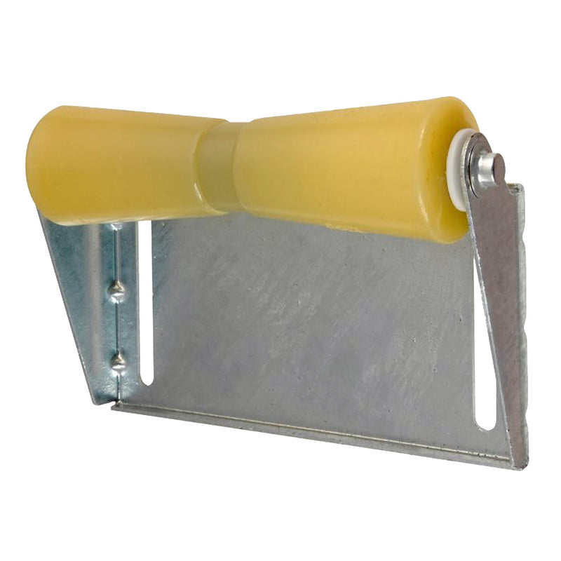 C.E. Smith Panel Bracket Assembly 12" Keel Roller - Yellow TPR [10455G] - Mealey Marine