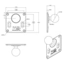 RAM Mount 75mm x 75mm VESA 3.625" Plate w/1.5" Diameter Ball [RAM-2461U] - Mealey Marine