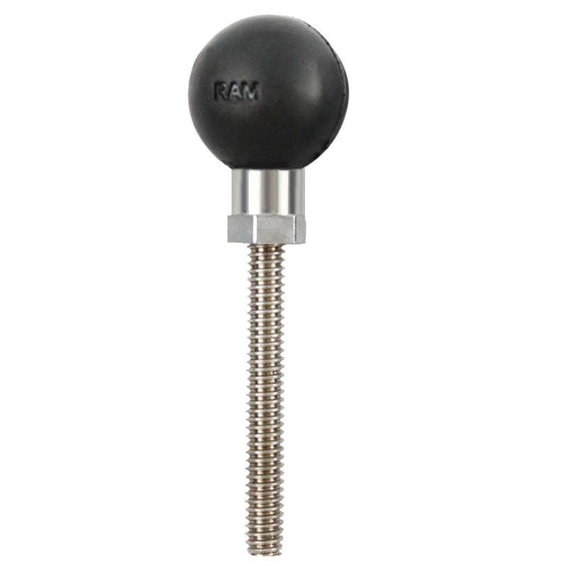 RAM Mount 1/4"-20 x 2 1/4" Threaded Stud w/1" Ball [RAM-B-273U] - Mealey Marine