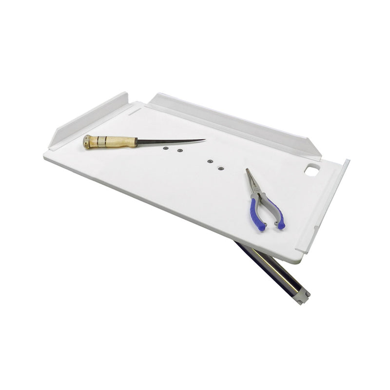 TACO 20" Poly Filet Table w/Adjustable Gunnel Mount - White [P01-2120W] - Mealey Marine