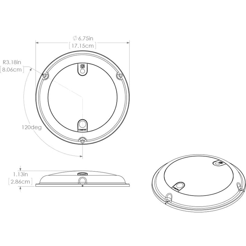 Lumitec TouchDome - Dome Light - Polished SS Finish - 2-Color White/Blue Dimming [101097] - Mealey Marine