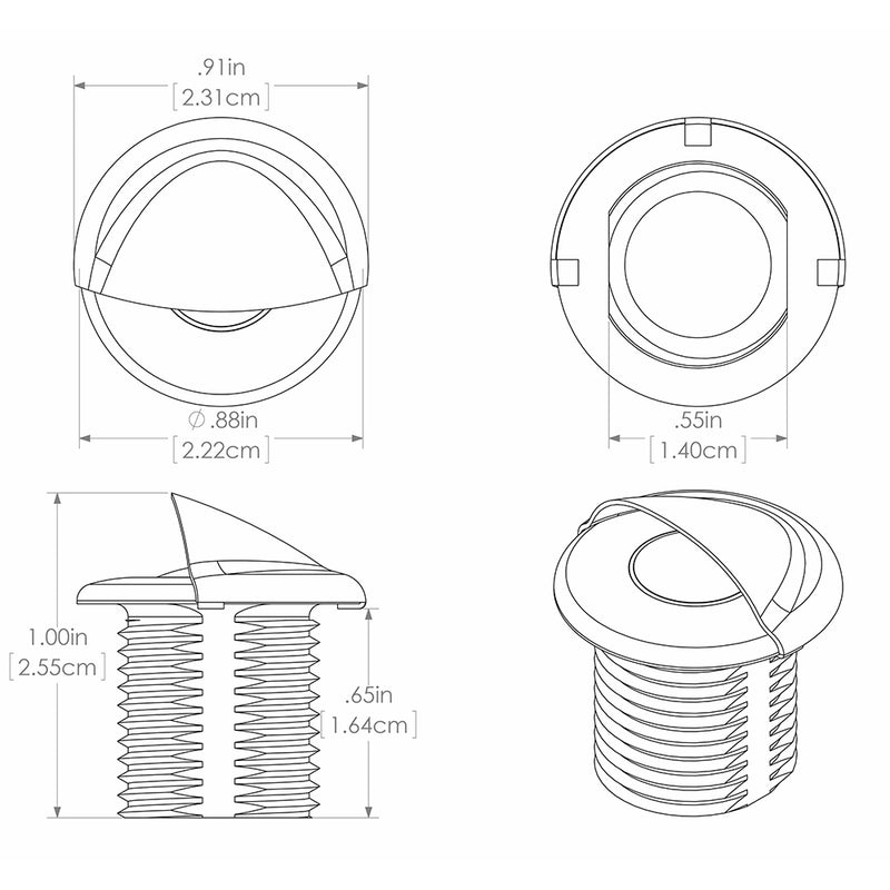 Lumitec Aruba - Courtesy Light - Polished SS Finish - White Non-Dimming [101144] - Mealey Marine