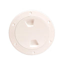 Beckson 4" Smooth Center Screw-Out Deck Plate - Beige [DP40-N] - Mealey Marine