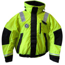 First Watch Hi-Vis Flotation Bomber Jacket - Hi-Vis Yellow/Black - Large [AB-1100-HV-L] - Mealey Marine