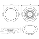 Lumitec Mirage - Flush Mount Down Light - Glass Finish/No Bezel - 4-Color Red/Blue/Purple Non Dimming w/White Dimming [113190] - Mealey Marine