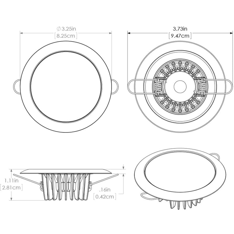 Lumitec Mirage - Flush Mount Down Light - Glass Finish/No Bezel - Warm White Dimming [113199] - Mealey Marine