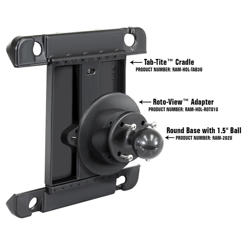 RAM Mount Roto-View Adapter Plate [RAM-HOL-ROTO1U] - Mealey Marine