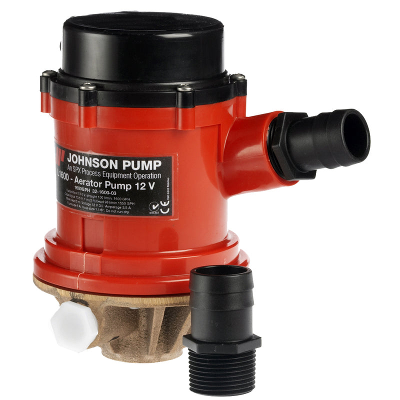 Johnson Pump Pro Series 1600 GPH Tournament Livewell/Baitwell Pump  - 12V [16004B] - Mealey Marine