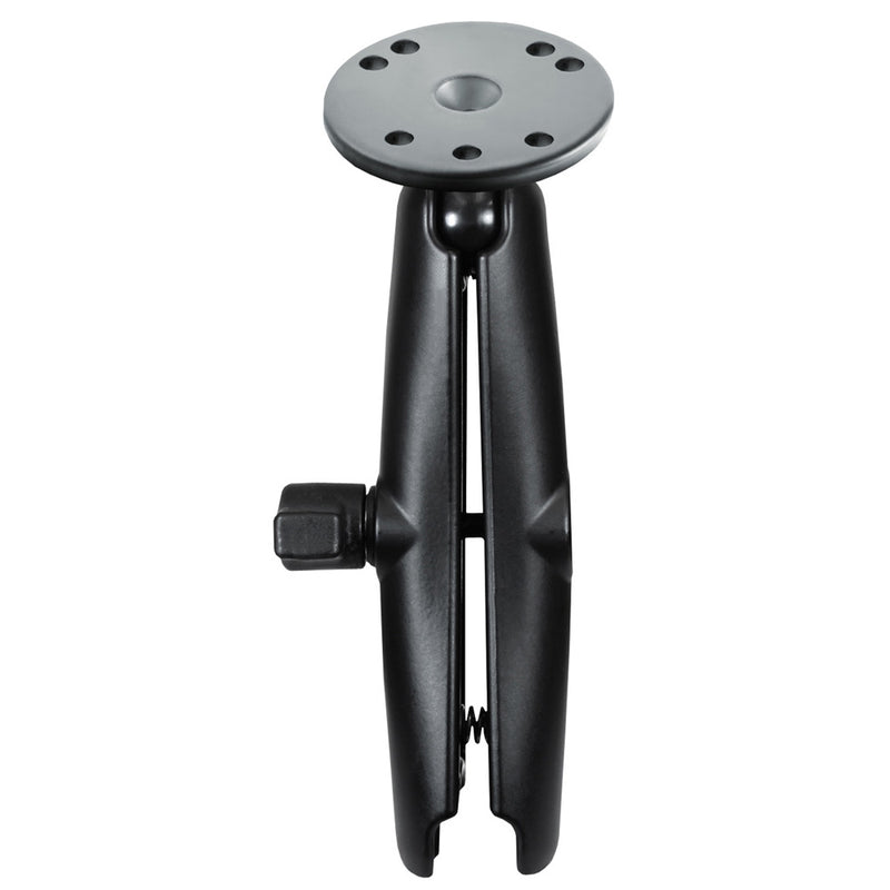 RAM Mount Long Double Socket Arm w/2.5" Round Base [RAM-B-103U-C] - Mealey Marine