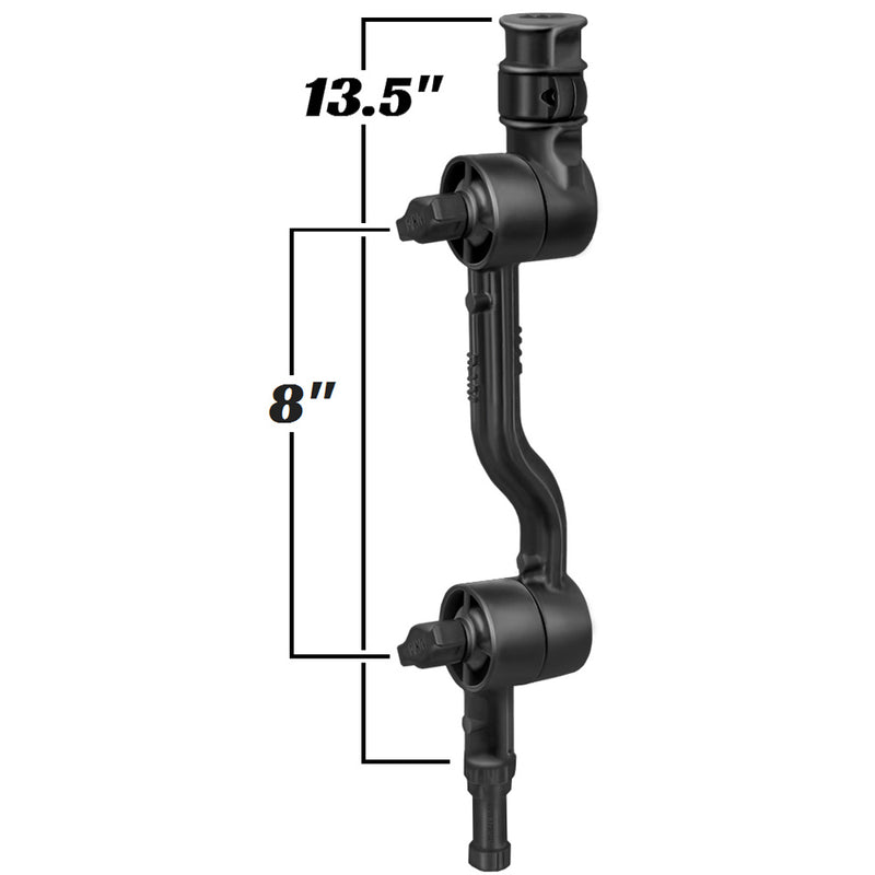 RAM Mount Adjustable Adapt-a-Post 13.5" Extension Arm [RAP-114-APB2U] - Mealey Marine