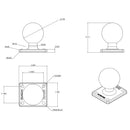 RAM Mount 2" x 1.7" Base w/AMPs Hole Pattern & 1.5" Ball [RAM-347U] - Mealey Marine