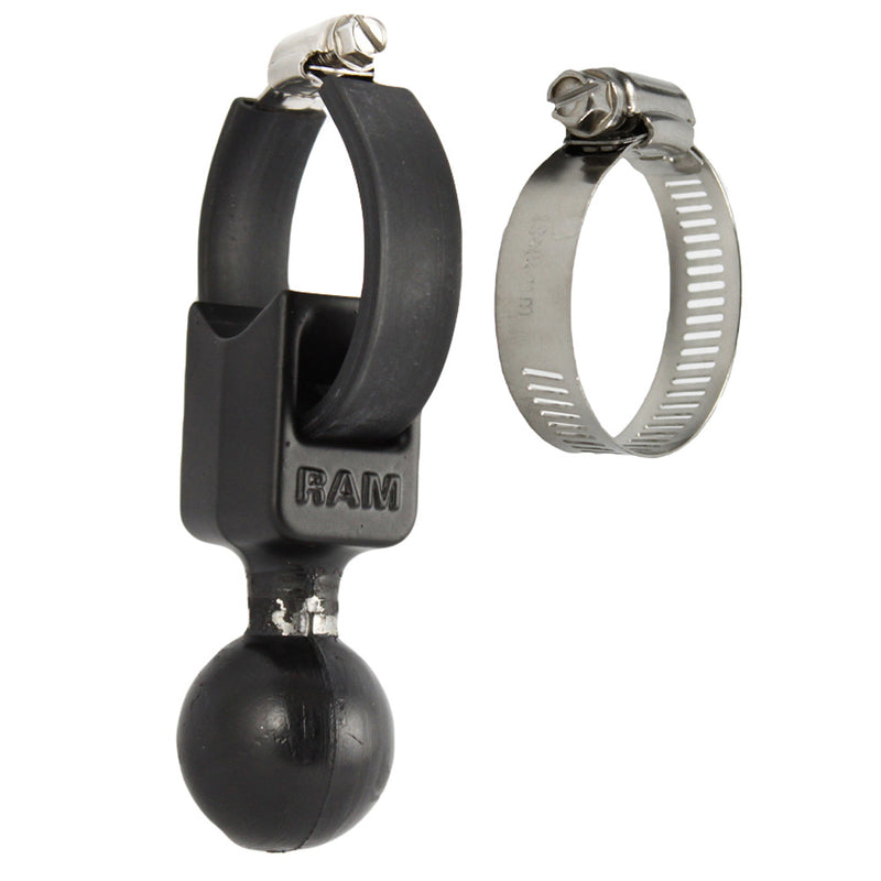 RAM Mount 1.5" Ball Base w/ Strap 0.5" - 2" Diameter [RAM-108B] - Mealey Marine