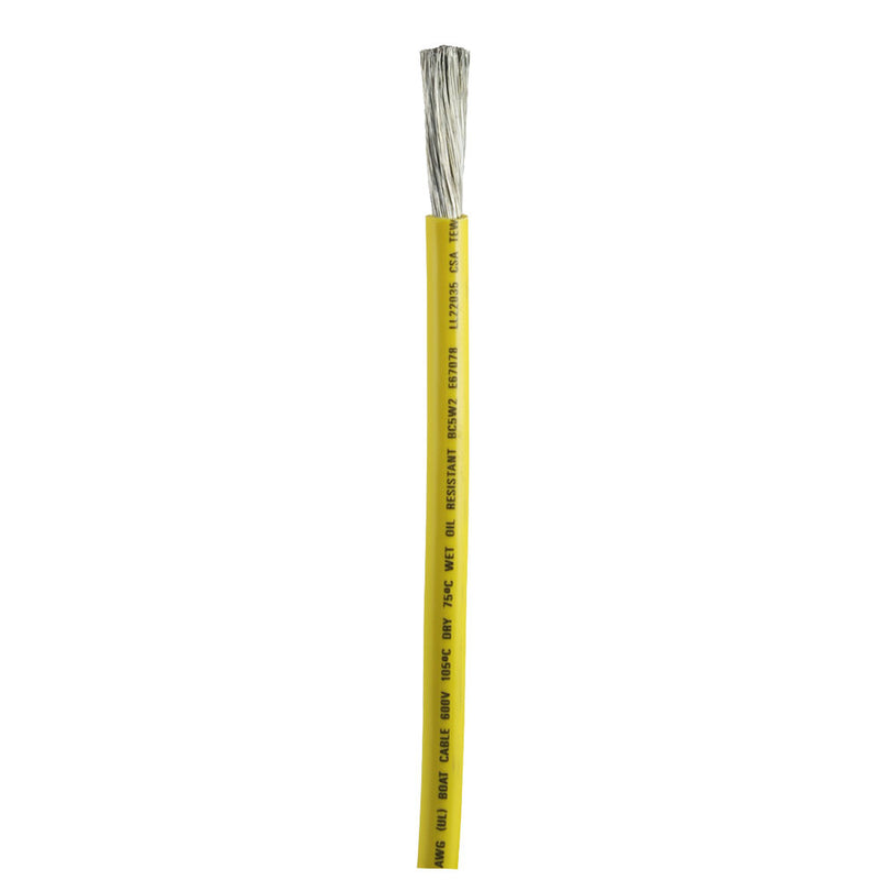 Ancor Yellow 2 AWG Battery Cable - Sold By The Foot [1149-FT] - Mealey Marine