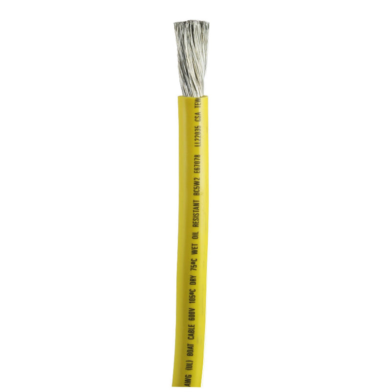 Ancor Yellow 2/0 AWG Battery Cable - Sold By The Foot [1179-FT] - Mealey Marine