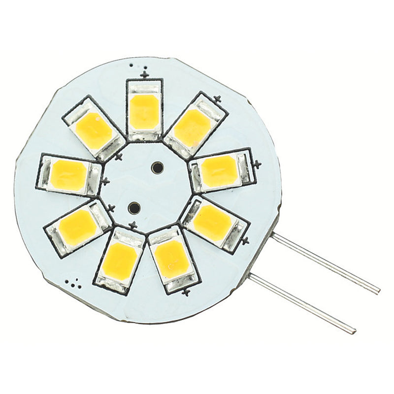 Lunasea G4 8 LED Side Pin Light Bulb - 12VAC or 10-30VDC/1.2W/123 Lumens - Warm White [LLB-216W-21-00] - Mealey Marine