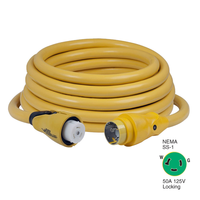 Marinco CS503-50 EEL 50A 125V Shore Power Cordset - 50' - Yellow [CS503-50] - Mealey Marine