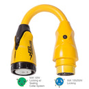 Marinco P504-503 EEL 50A-125V Female to 50A-125/250V Male Pigtail Adapter - Yellow [P504-503] - Mealey Marine