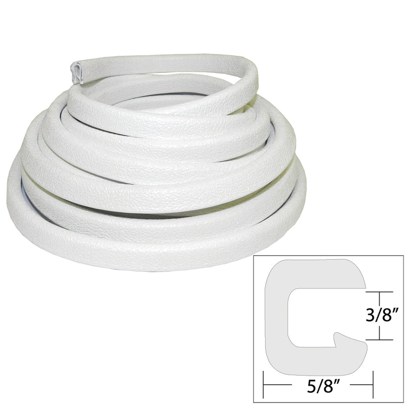 TACO Flexible Vinyl Trim - 3/8" Opening x "W x 25'L - White [V30-1312W25-1] - Mealey Marine