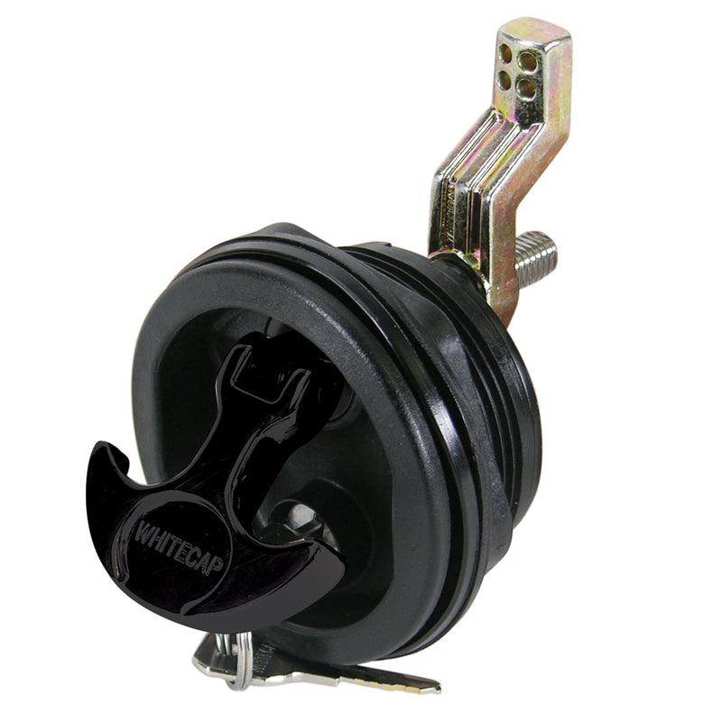 Whitecap T-Handle Latch - Nylon Black/Black - Locking [3226BC] - Mealey Marine