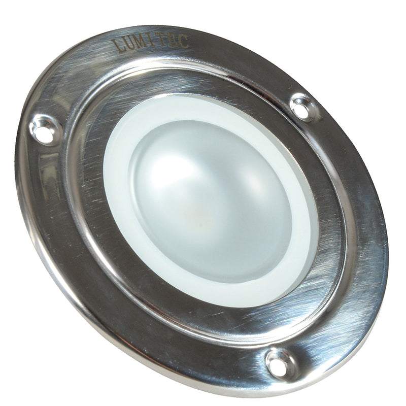 Lumitec Shadow - Flush Mount Down Light - Polished SS Finish - 3-Color Red/Blue Non Dimming w/White Dimming [114118] - Mealey Marine