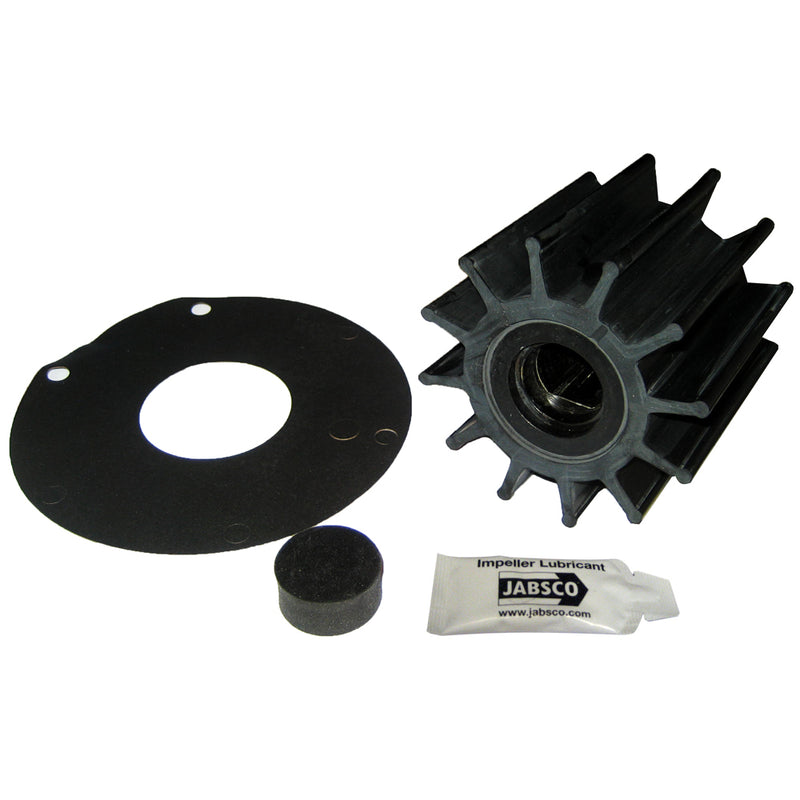 Jabsco Impeller Kit - 12 Blade - Neoprene - 3-" Diameter - Plastic Insert - Double Flat Drive [17370-0001-P] - Mealey Marine