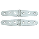 Whitecap Strap Hinge - CP/Brass - 6" x 1-1/8" - Pair [S-605C] - Mealey Marine