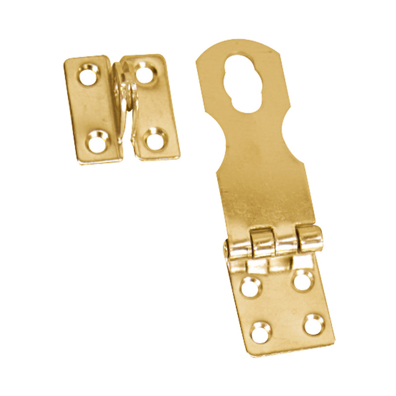 Whitecap Swivel Safety Hasp - Polished Brass - 1" x 3" [S-579BC] - Mealey Marine