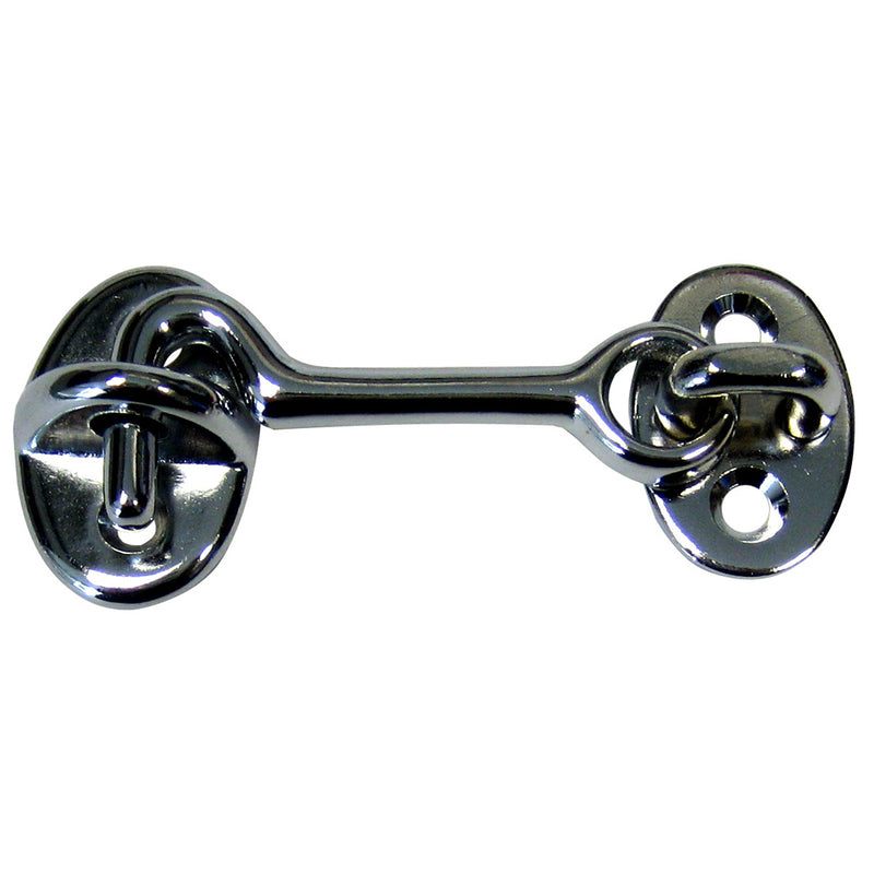 Whitecap Cabin Door Hook - CP/Brass - 2" [S-1401C] - Mealey Marine