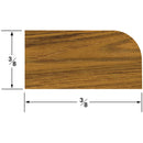 Whitecap Teak Stop Molding Small - 5' [60854] - Mealey Marine