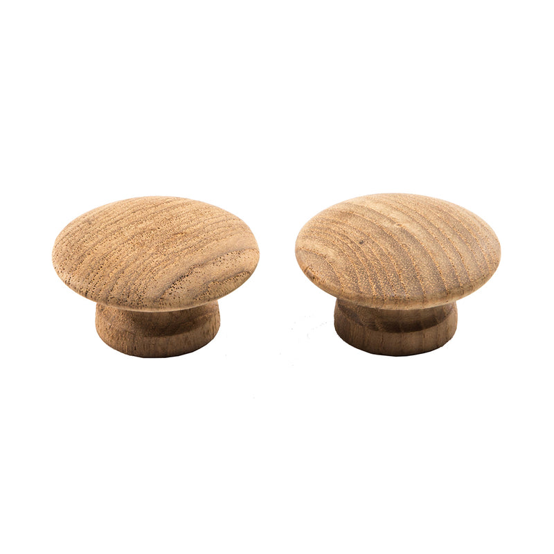 Whitecap Teak Round Drawer Knob - 2" - 2 Pack [60120-A] - Mealey Marine