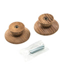 Whitecap Teak Round Drawer Knob - 2" - 2 Pack [60120-A] - Mealey Marine