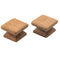 Whitecap Teak Square Drawer Knob - 1-1/8" - 2 Pack [60130-A] - Mealey Marine