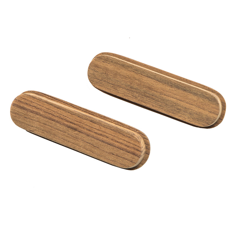 Whitecap Teak Oblong Drawer Pull - 4-1/16"L - 2 Pack [60124-A] - Mealey Marine