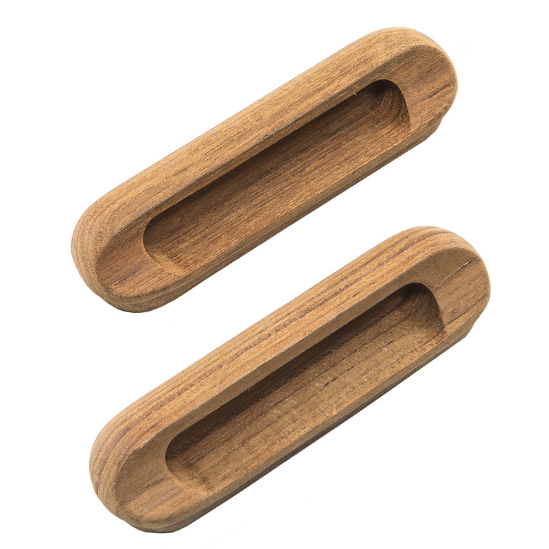 Whitecap Teak Oblong Drawer Pull - 4-1/16"L - 2 Pack [60124-A] - Mealey Marine