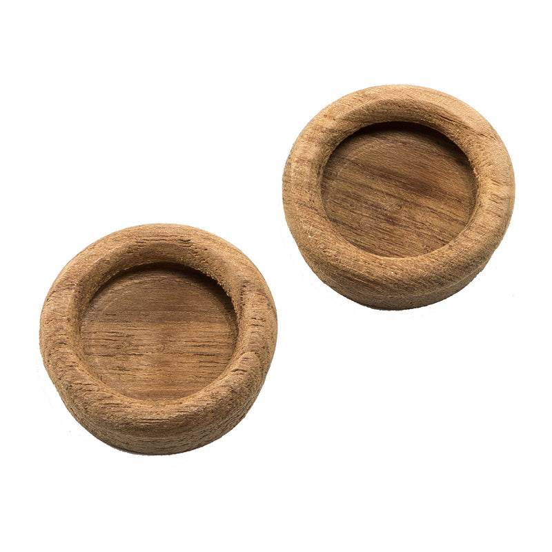 Whitecap Teak Round Drawer Pull - 1-3/8" Round - 2 Pack [60127-A] - Mealey Marine