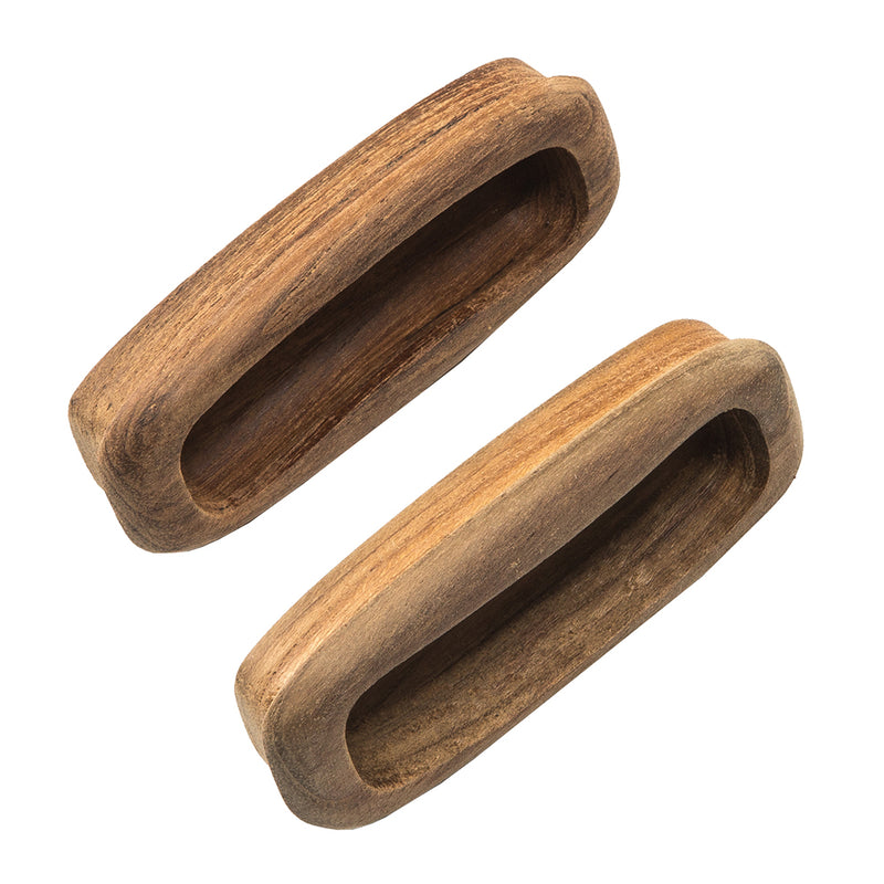 Whitecap Teak Rectangular Drawer Pull - 3-1/4"L - 2 Pack [60135-A] - Mealey Marine