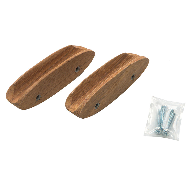 Whitecap Teak Oval Drawer Pull - 4"L - 2 Pack [60147-A] - Mealey Marine