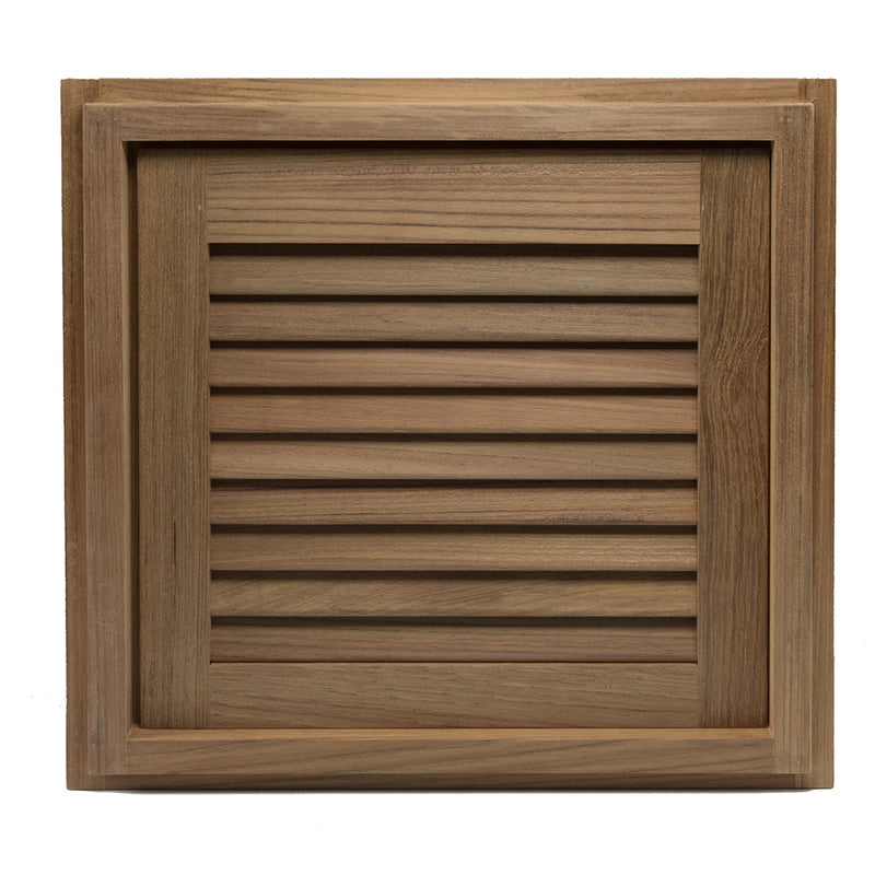 Whitecap Teak Louvered Door & Frame - Right Hand - 15" x 15" [60722] - Mealey Marine