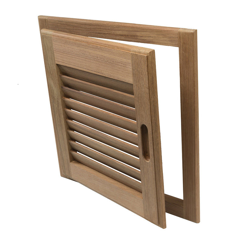 Whitecap Teak Louvered Door & Frame - Right Hand - 15" x 15" [60722] - Mealey Marine