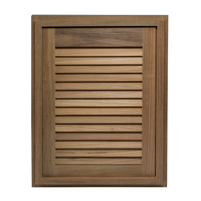 Whitecap Teak Louvered Door & Frame - Right Hand - 15" x 20" [60724] - Mealey Marine