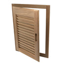 Whitecap Teak Louvered Door & Frame - Right Hand - 15" x 20" [60724] - Mealey Marine