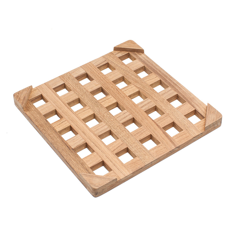 Whitecap Teak Large Square Trivet - 8" [62421] - Mealey Marine