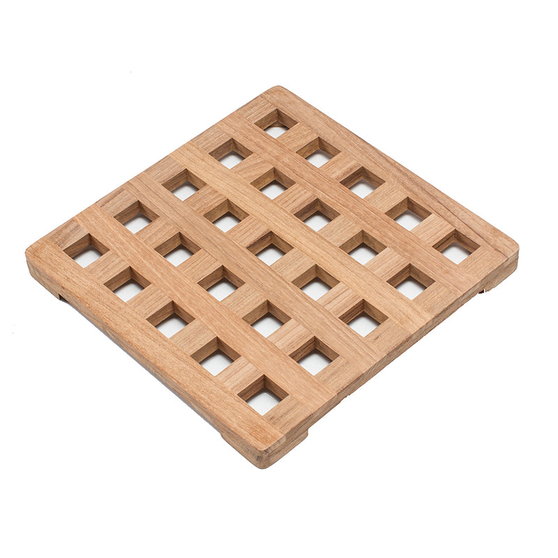 Whitecap Teak Large Square Trivet - 8" [62421] - Mealey Marine