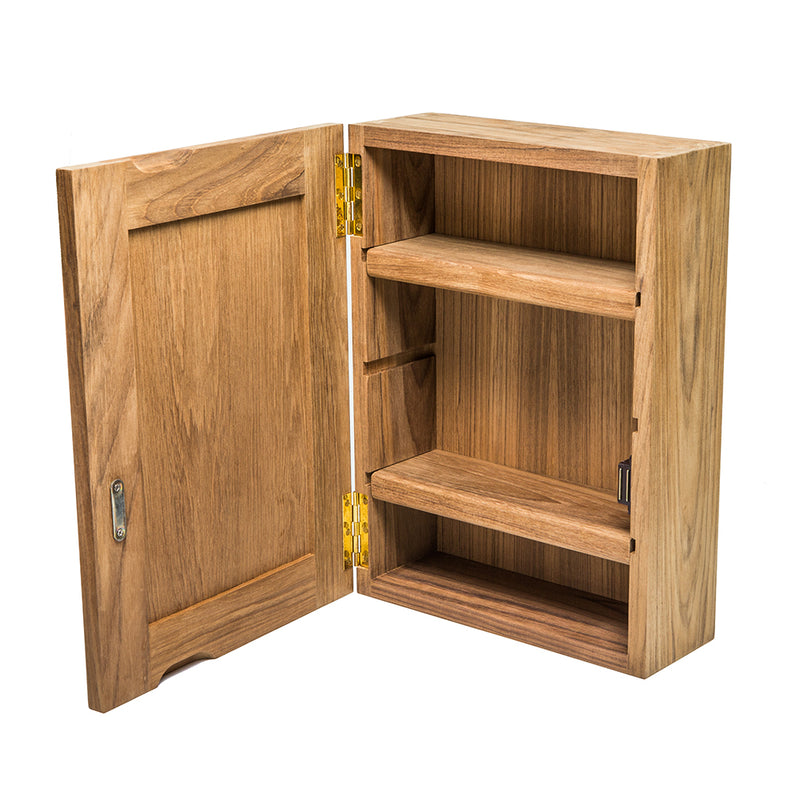 Whitecap Teak Medicine Chest w/Mirror [62354] - Mealey Marine