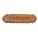 Whitecap Teak "CAPTAIN" Name Plate [62670] - Mealey Marine