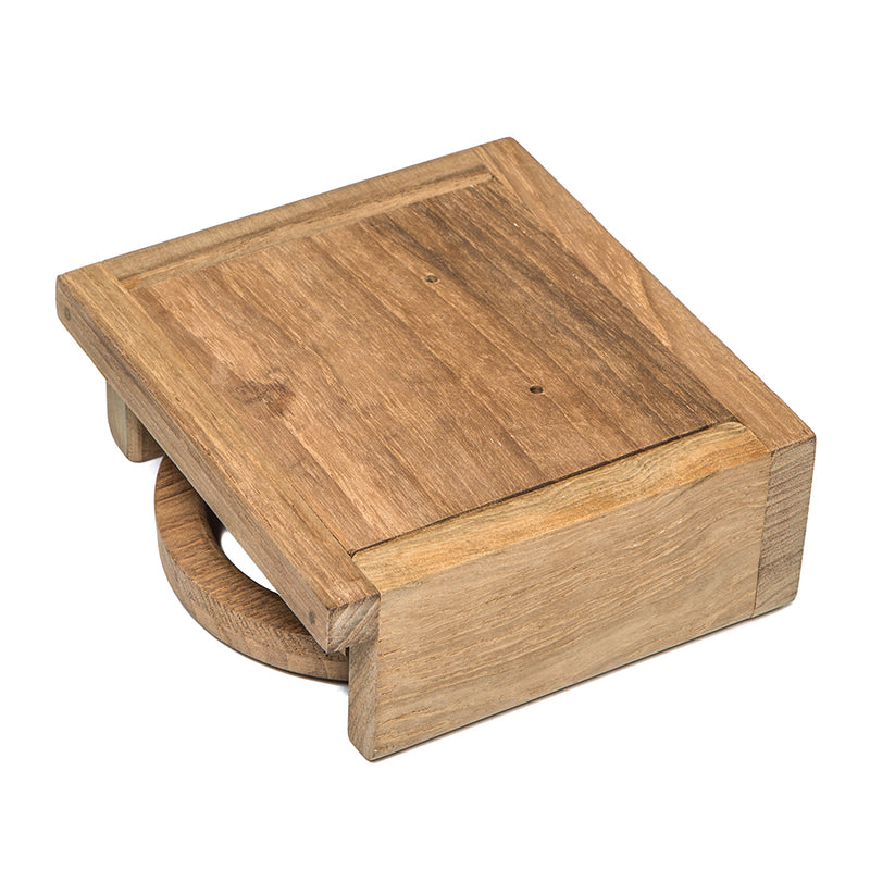 Whitecap Teak Folding Drink Holder [62601] - Mealey Marine