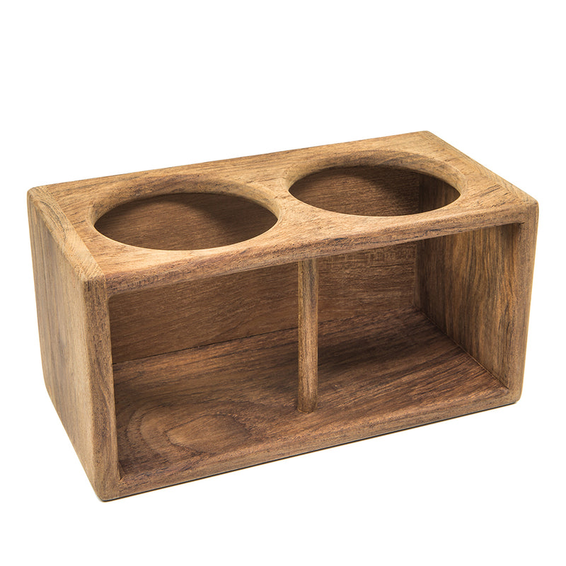 Whitecap Teak 2-Drink Rack [62610] - Mealey Marine