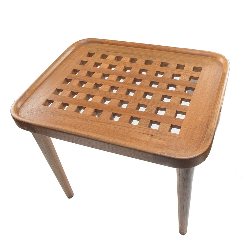 Whitecap Teak Cockpit Grate End Table [60020] - Mealey Marine