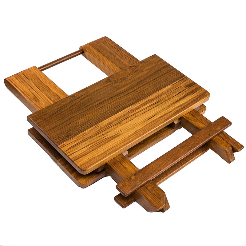 Whitecap Teak Solid Top Fold Away Table [60031] - Mealey Marine