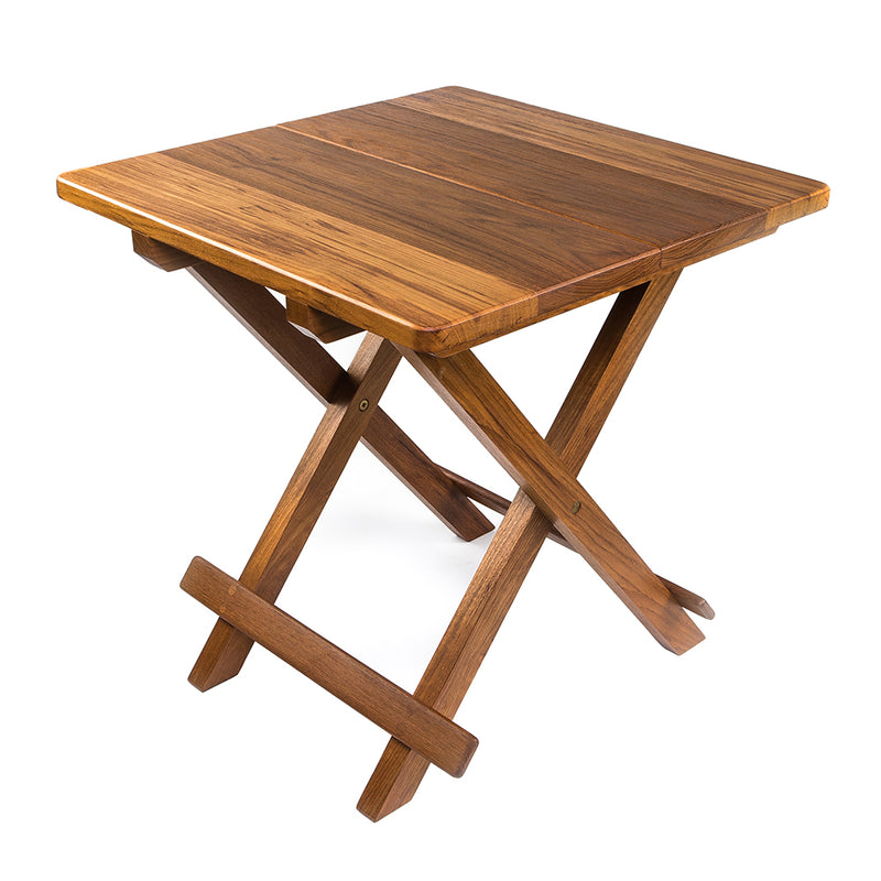 Whitecap Teak Solid Top Fold Away Table [60031] - Mealey Marine